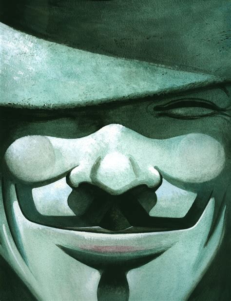 Ilustración de V de Vendetta con la máscara icónica