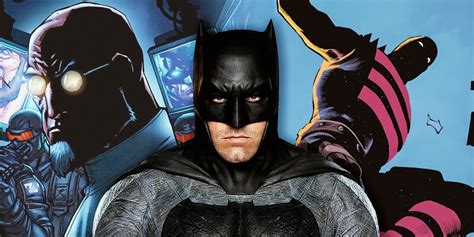 Ilustración de Batman enfrentándose a múltiples villanos