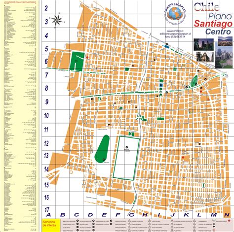 Mapa de Santiago con puntos de interés históricos relacionados a 1973