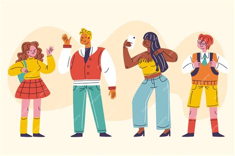 Ilustración de personajes LGBT+ diversos