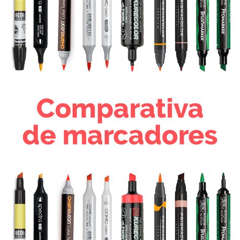 Comparativa de diferentes puntas de rotuladores y plumillas
