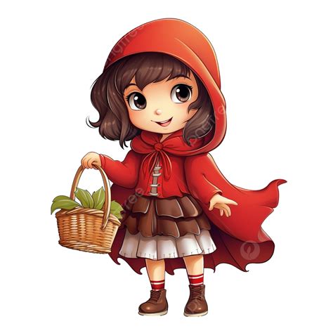 Ilustración de Caperucita Roja con su caperuza roja.