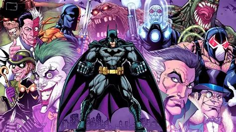 Ilustración de Batman y sus villanos