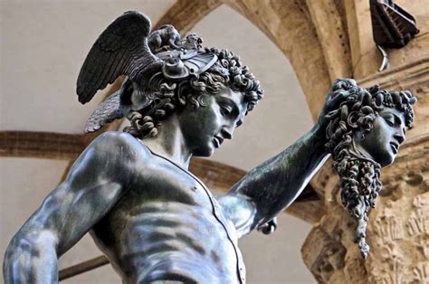 Representación clásica de Perseo enfrentándose a Medusa