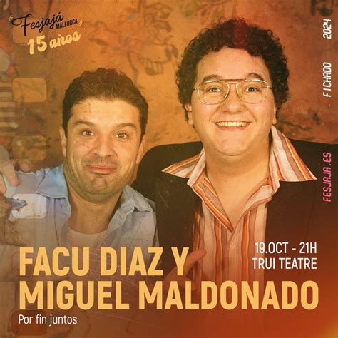 Cartel de un espectáculo teatral de Facu Díaz y Miguel Maldonado