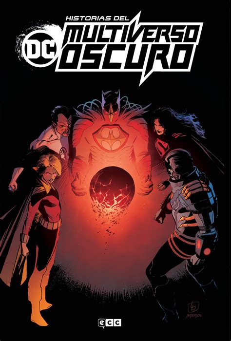 Ilustración conceptual del Multiverso Oscuro con Batman explorando.