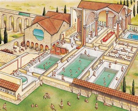 Astérix y Obélix en las termas romanas