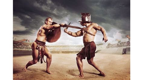 Bestiarius entrenando gladiadores