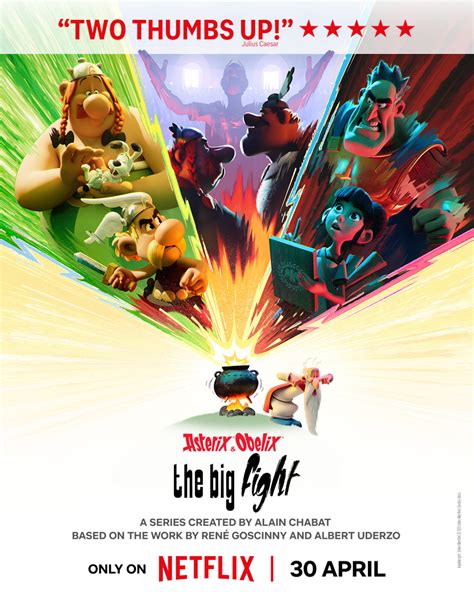 Astérix y Obélix luchando en el circo
