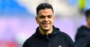 Ilustración cómica de Hatem Ben Arfa celebrando un gol