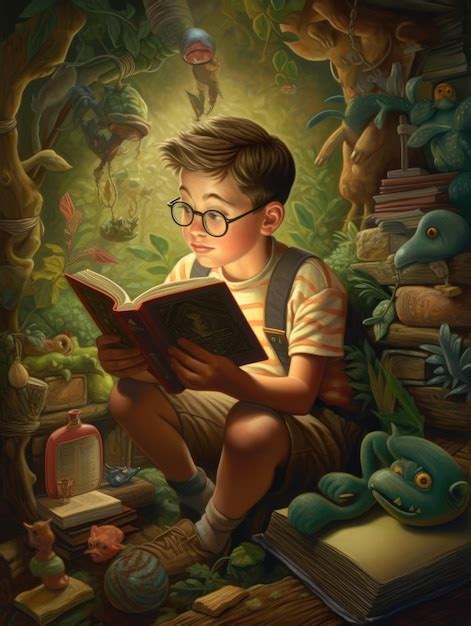 Niño leyendo un libro en un refugio