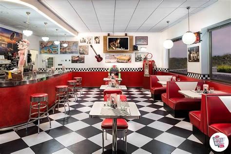 Decoración de un diner americano