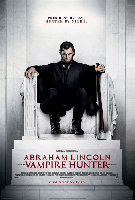 Ilustración de Abraham Lincoln cazando vampiros