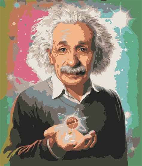 Ilustración de cómic de Albert Einstein