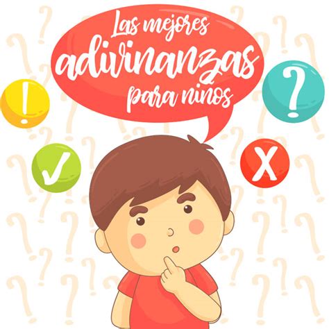 Ilustración de niños resolviendo adivinanzas