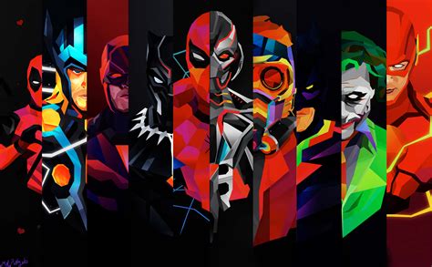 Colección de fondos de pantalla de superhéroes de Marvel y DC