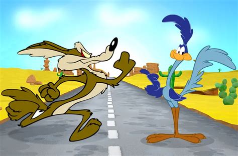 Ilustración de la rivalidad entre el Coyote y el Correcaminos