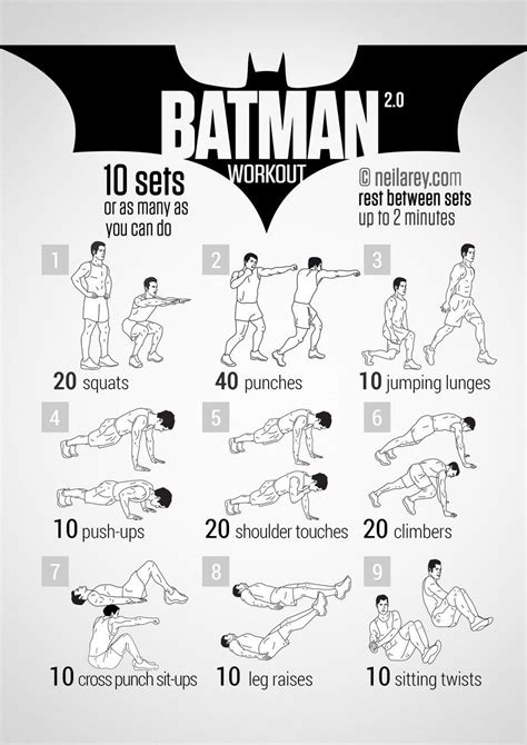 Rutina de ejercicios de Batman