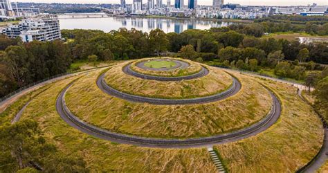 Mapa del Sydney Olympic Park con puntos de interés y opciones de transporte
