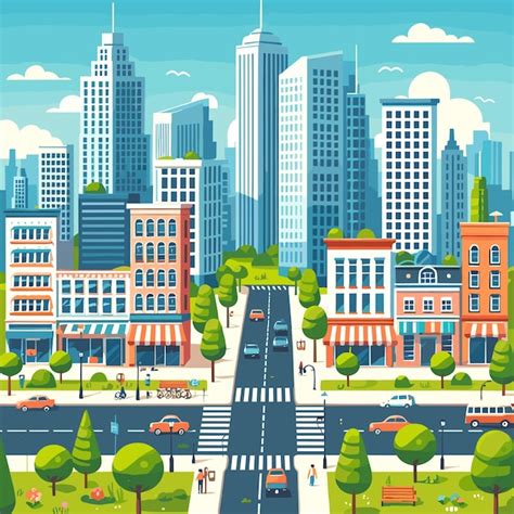 Ilustración de una ciudad latinoamericana con elementos de cómic