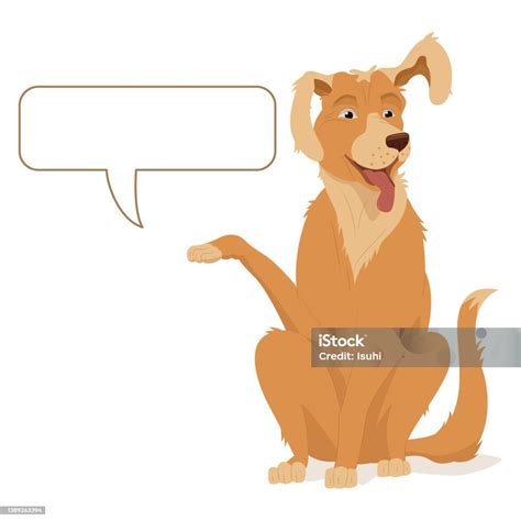 Ilustración de un perro parlante en un cómic