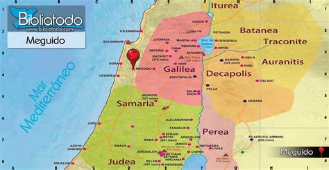 Mapa del Valle de Meguido y Petra