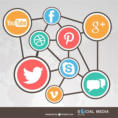 Ilustración conceptual de redes sociales interconectadas