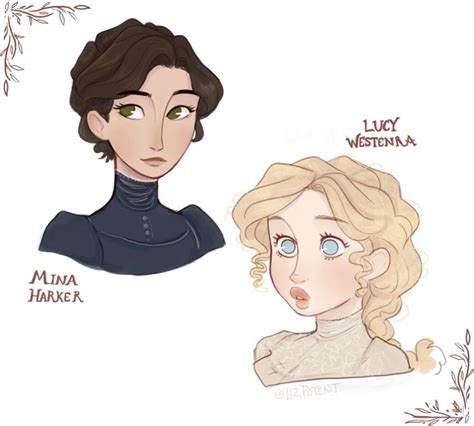 Ilustración de Mina Harker y Lucy Westenra en Mar del Plata