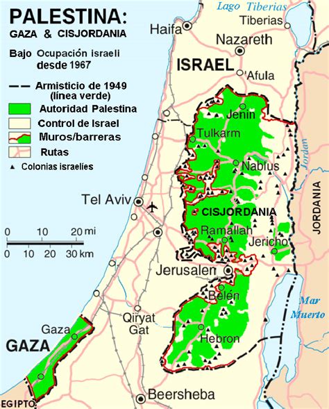 Mapa estilizado de Israel y Palestina con elementos arqueológicos