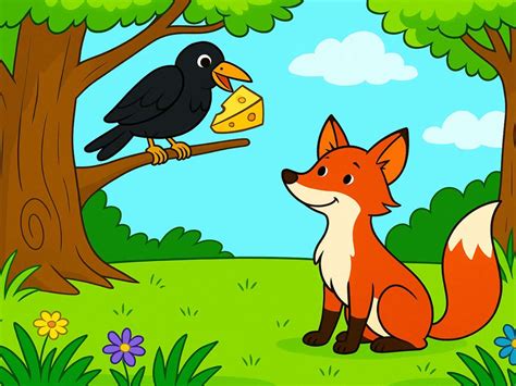 Viñeta de cómic mostrando a un zorro y un pollito interactuando