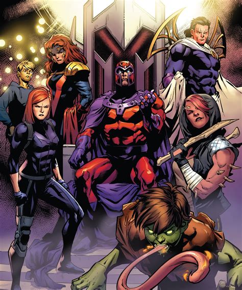 Magneto liderando la Hermandad de Mutantes Diabólicos