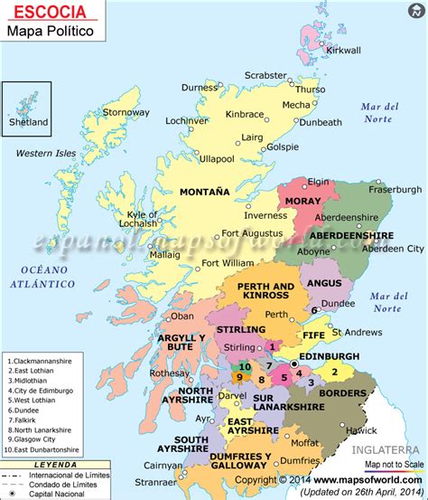 Mapa de Escocia en el siglo XVIII
