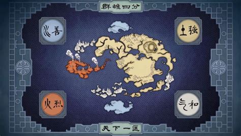 Mapa de las Cuatro Naciones de Avatar