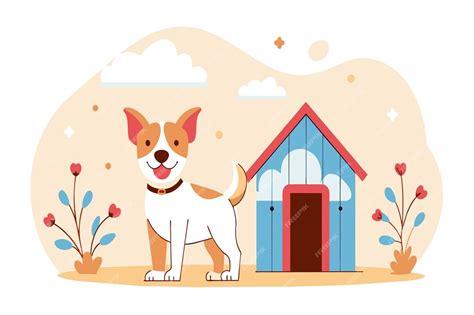 Ilustración de perros en un entorno rural