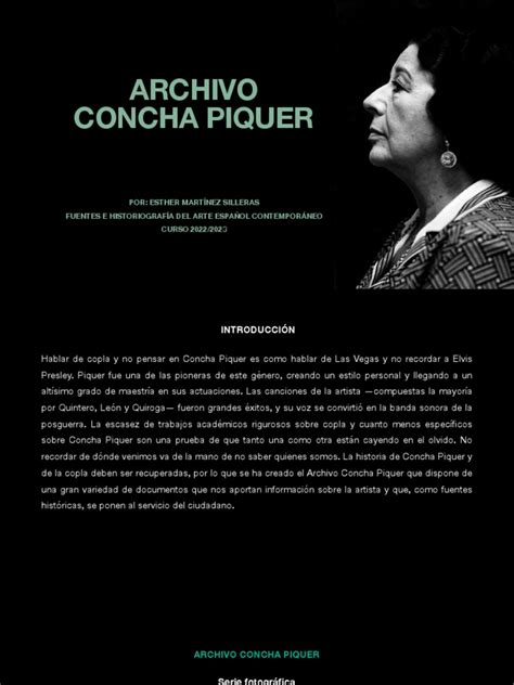 Fotografía de Concha Piquer actuando