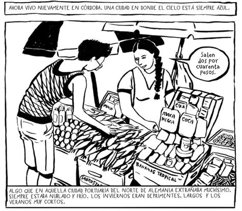 Viñeta de novela gráfica sobre vida en comunidad rural
