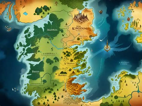 Mapa de Gemworld con sus reinos y casas nobles