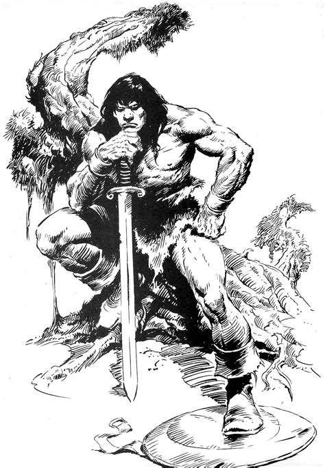 Ilustración de Conan el Bárbaro por John Buscema