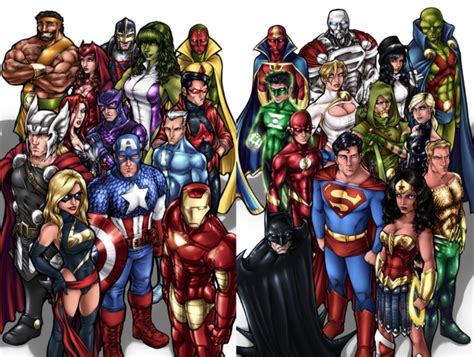 Personajes de DC Comics y Marvel