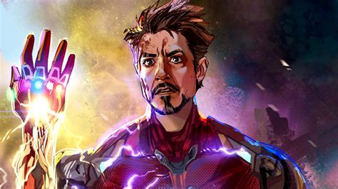 Tony Stark usando el Guantelete