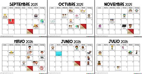 Calendario con fechas clave
