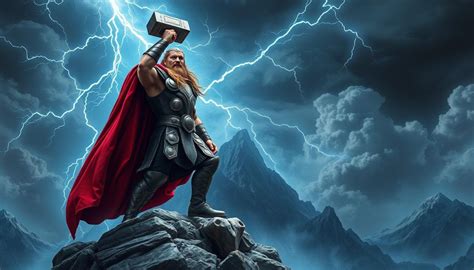 Ilustración de Thor invocando su God-Force