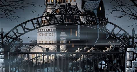 Ilustración de Batman entrando en el Asilo Arkham