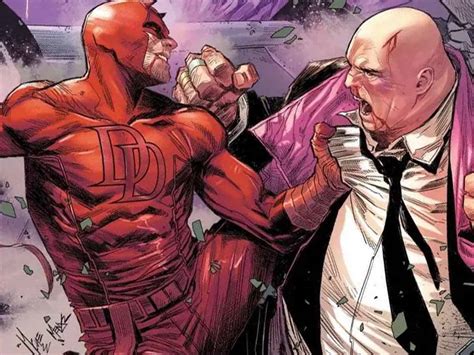 Kingpin y Daredevil en combate