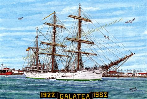 El Galatea transformado en Buque-Escuela.