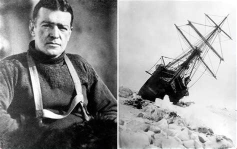Ernest Shackleton y su equipo en la Antártida