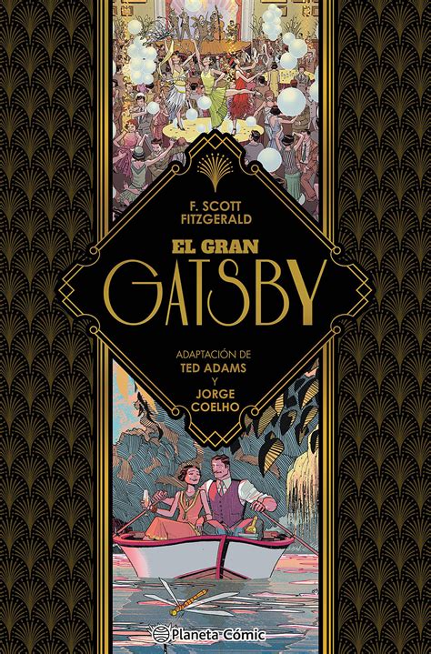 Escena de El Gran Gatsby en formato novela gráfica