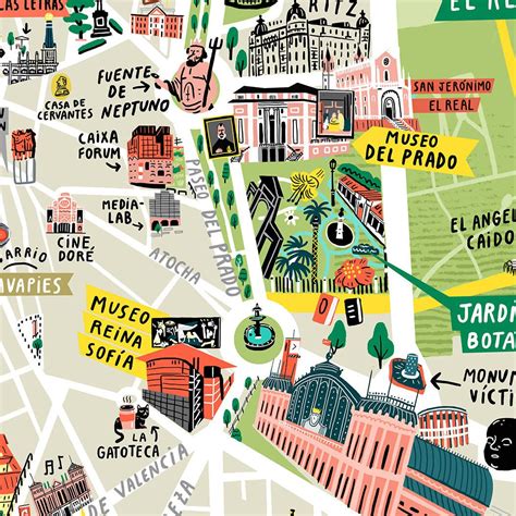 Mapa de Madrid con puntos de interés para aficionados al cómic
