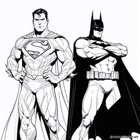 Dibujo de Batman y Superman por Jorge Jiménez