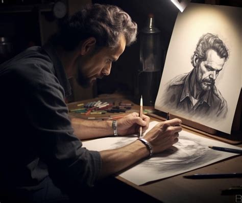 Ilustración de un artista dibujando un cómic